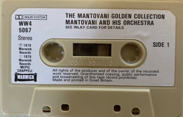 Mantovani And His Orchestra : The Mantovani Golden Collection - 20 Masterpieces In Music (Cass, Album, Comp)
