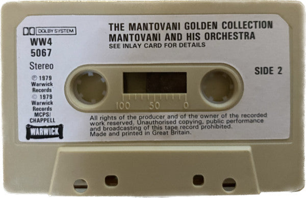 Mantovani And His Orchestra : The Mantovani Golden Collection - 20 Masterpieces In Music (Cass, Album, Comp)