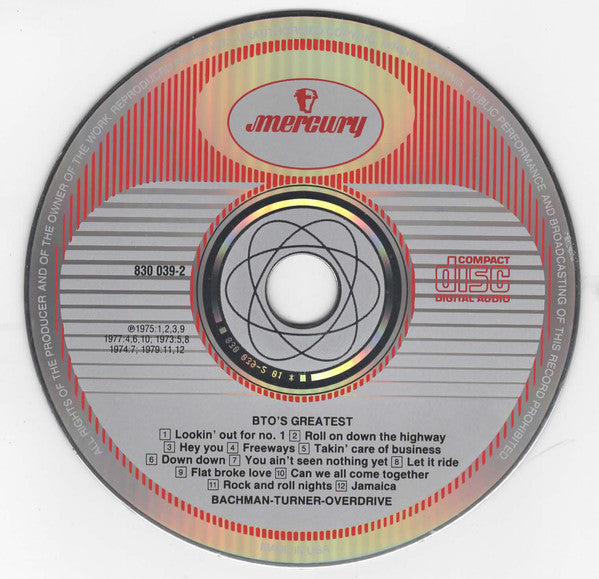 Bachman-Turner Overdrive : BTO's Greatest (CD, Comp)
