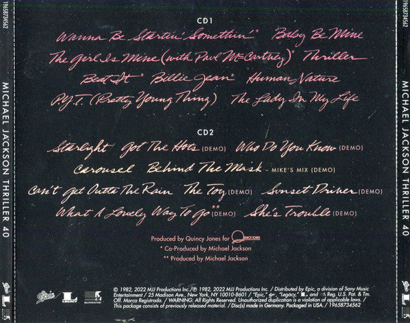 Michael Jackson : Thriller 40 (CD, Album, RE + CD + 40t)