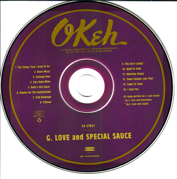G. Love & Special Sauce : G. Love And Special Sauce (CD, Album, RP)