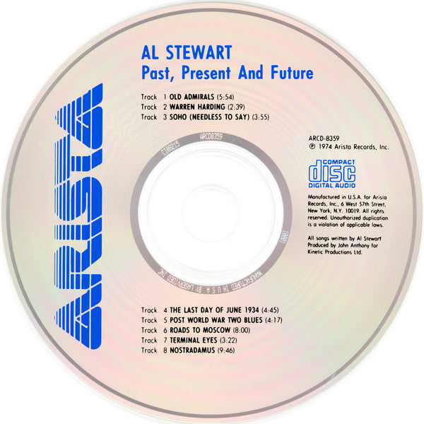 Al Stewart : Past, Present And Future (CD, Album, RE, RM)