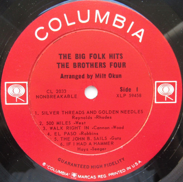 The Brothers Four : The Big Folk Hits (LP, Album, Mono, Pit)