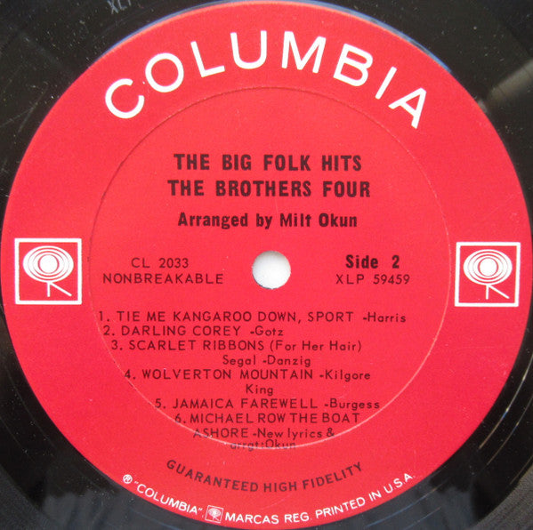 The Brothers Four : The Big Folk Hits (LP, Album, Mono, Pit)