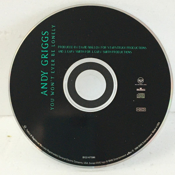 Andy Griggs : You Won't Ever Be Lonely (HDCD, Album, Club)