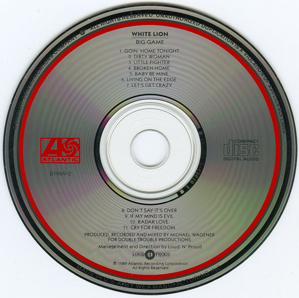 White Lion : Big Game (CD, Album)