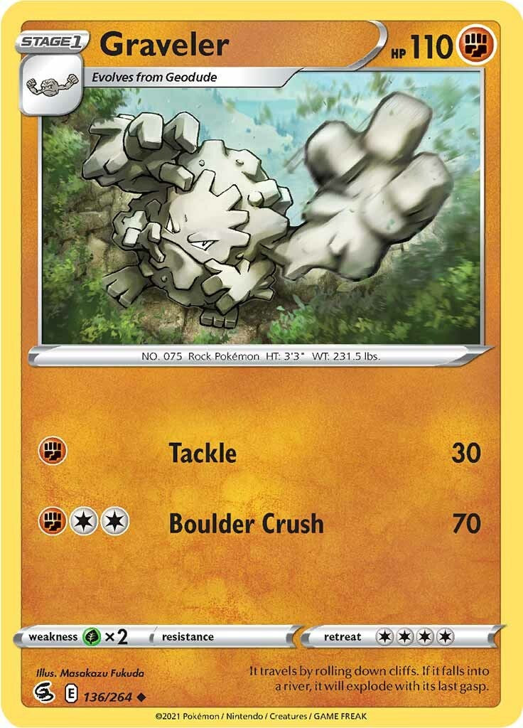 Graveler [SWSH08 - 136/264] Pokemon Trading Card