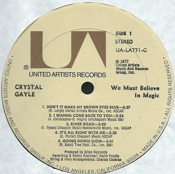 Crystal Gayle : We Must Believe In Magic (LP, Album, All)