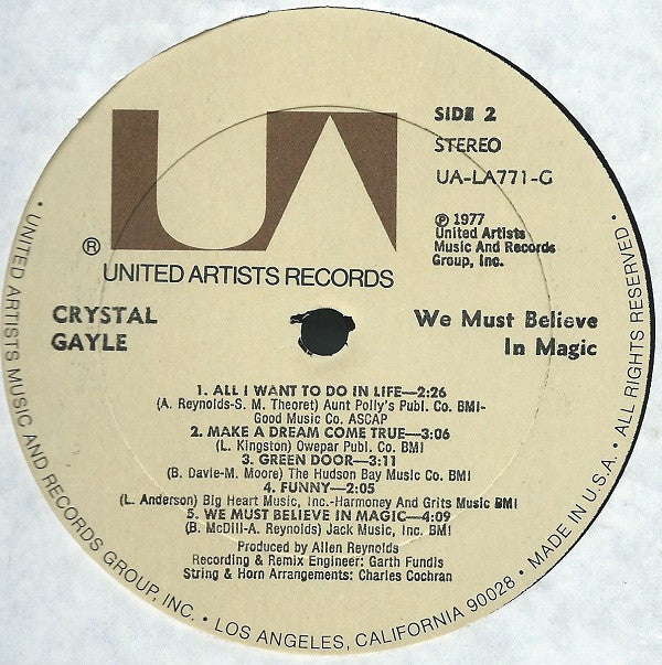 Crystal Gayle : We Must Believe In Magic (LP, Album, All)