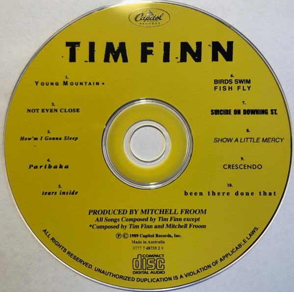 Tim Finn : Tim Finn (CD, Album)