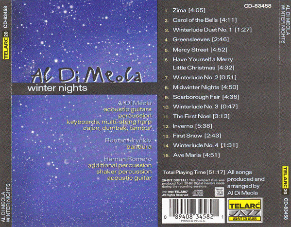 Al Di Meola : Winter Nights (CD, Album)