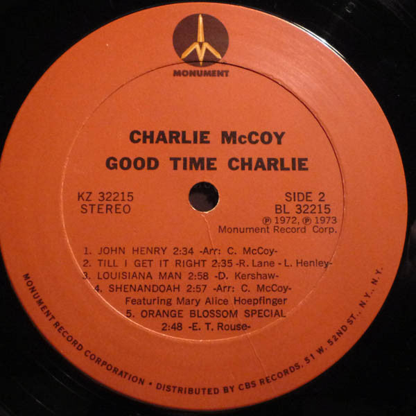 Charlie McCoy : Good Time Charlie (LP, Album)