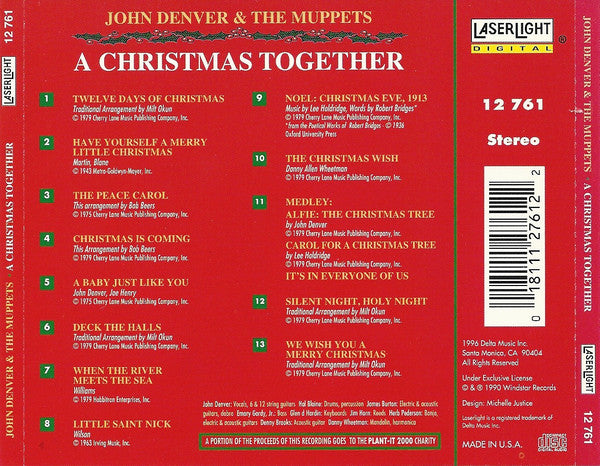 John Denver & The Muppets : A Christmas Together (CD, RE)