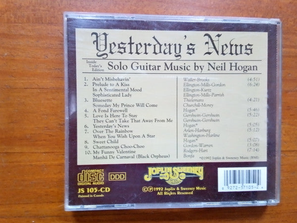 Neil Hogan : Yesterday's News (CD, Album)
