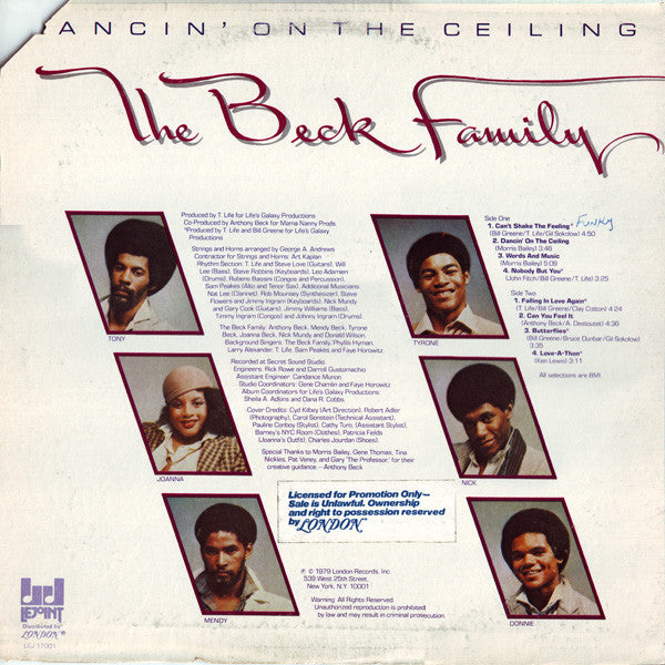 The Beck Family : Dancin' On The Ceiling (LP, Album)