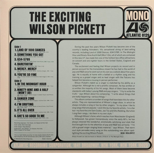 Wilson Pickett : The Exciting Wilson Pickett (LP, Album, Mono, Ltd, RE, Cry)