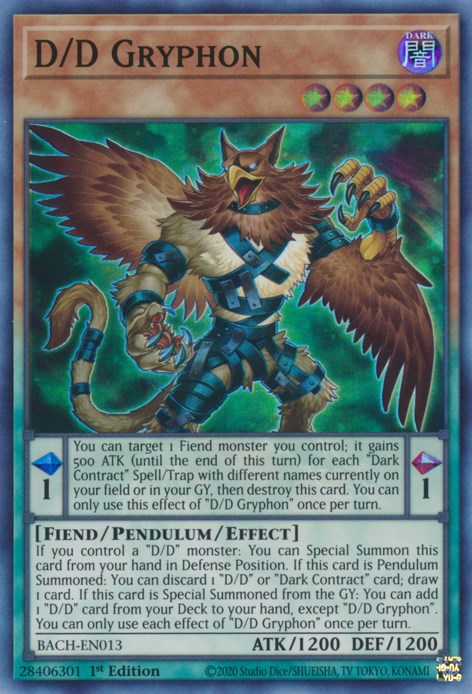 D/D Gryphon [BACH - BACH-EN013] Yu-Gi-Oh Trading Card