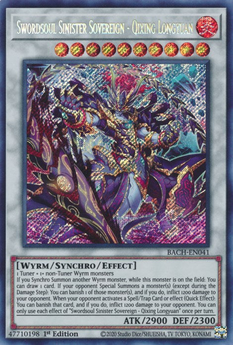 Swordsoul Sinister Sovereign - Qixing Longyuan [BACH - BACH-EN041] Yu-Gi-Oh Trading Card