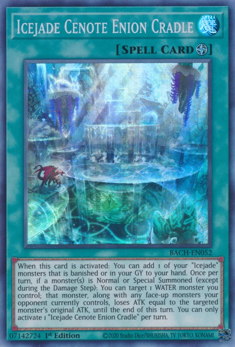 Icejade Cenote Enion Cradle [BACH - BACH-EN052] Yu-Gi-Oh Trading Card