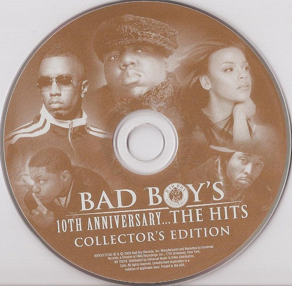 Various : Bad Boy's 10th Anniversary...The Hits (CD, Mixed + DVD, Mixed)