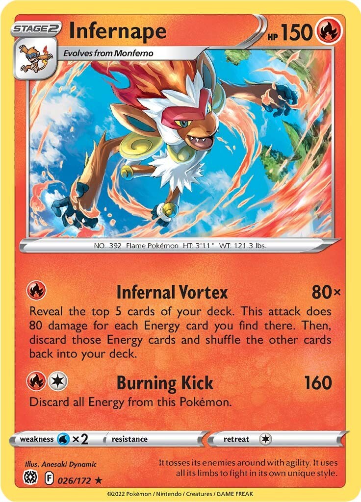 Infernape [SWSH09 - 026/172] Pokemon Trading Card