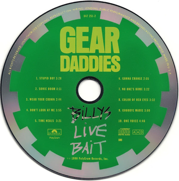 Gear Daddies : Billy's Live Bait (CD, Album)