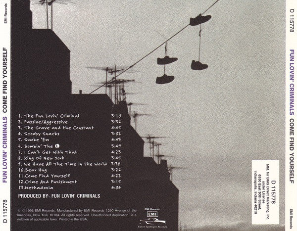 Fun Lovin' Criminals : Come Find Yourself (CD, Album, Club)