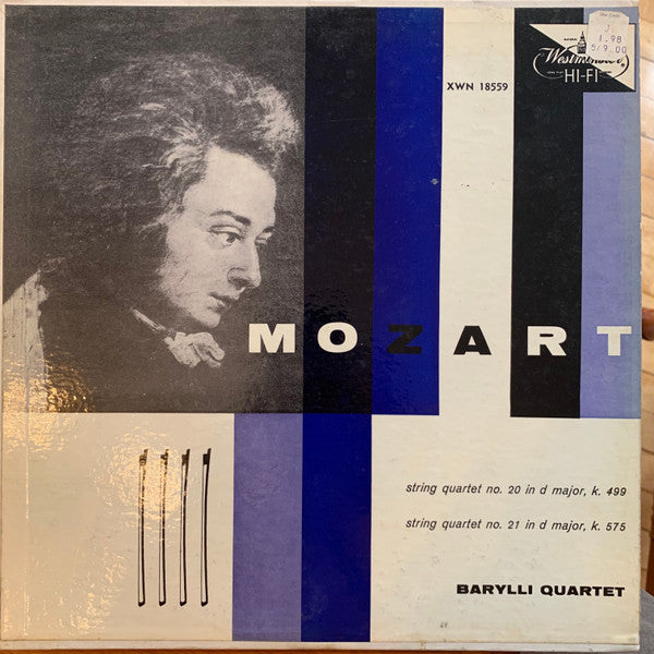Wolfgang Amadeus Mozart, Barylli Quartet : String Quartet No. 20 In D Major K. 499 / String Quartet No. 21 In D Major, K. 575 (LP, Mono, RE)