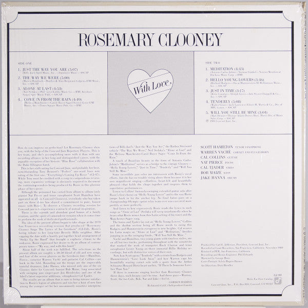 Rosemary Clooney - With Love (LP) (VG+) - Endless Media