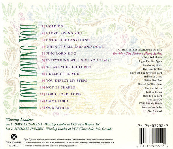 Dave Chumchal / Michael Hansen (5) : I Love Loving You (Live Worship) (CD)