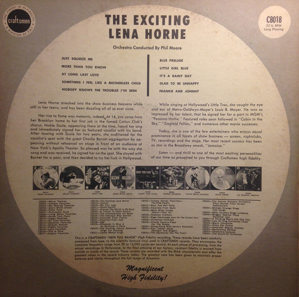 Lena Horne : The Exciting . . . (LP)