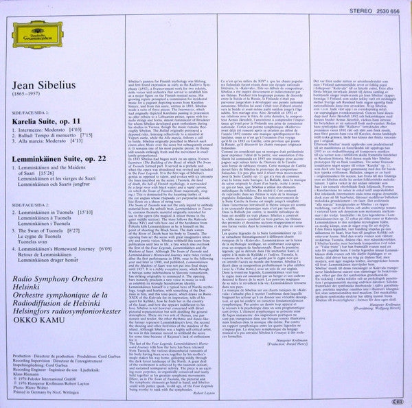 Jean Sibelius - Radion Sinfoniaorkesteri, Okko Kamu : Lemminkäinen Suite • Karelia Suite (LP)
