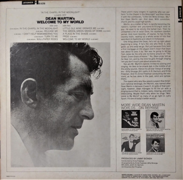 Dean Martin : Welcome To My World (LP, Album, Pit)