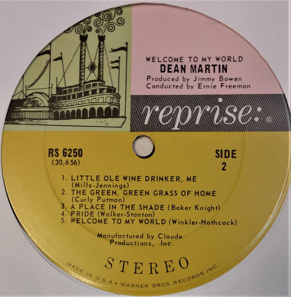 Dean Martin : Welcome To My World (LP, Album, Pit)