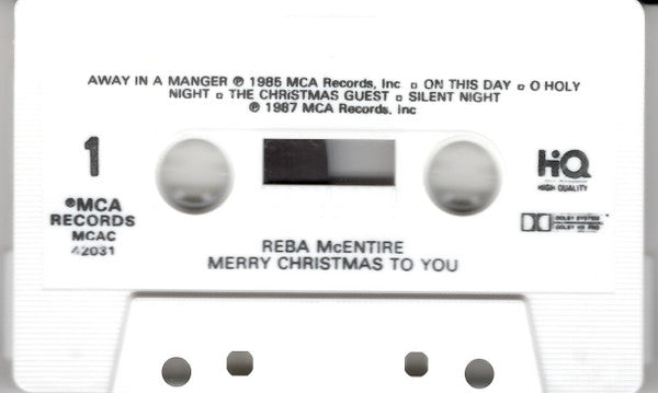 Reba McEntire : Merry Christmas To You (Cass, Album)