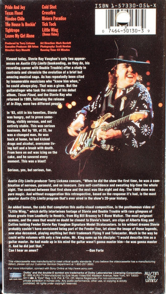 Stevie Ray Vaughan & Double Trouble : Live From Austin, Texas (VHS)