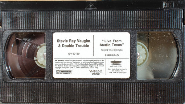 Stevie Ray Vaughan & Double Trouble : Live From Austin, Texas (VHS)
