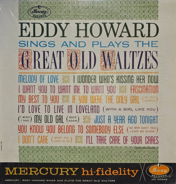 Eddy Howard - Eddy Howard Sings And Plays The Great Old Waltzes (LP) (VG) - Endless Media