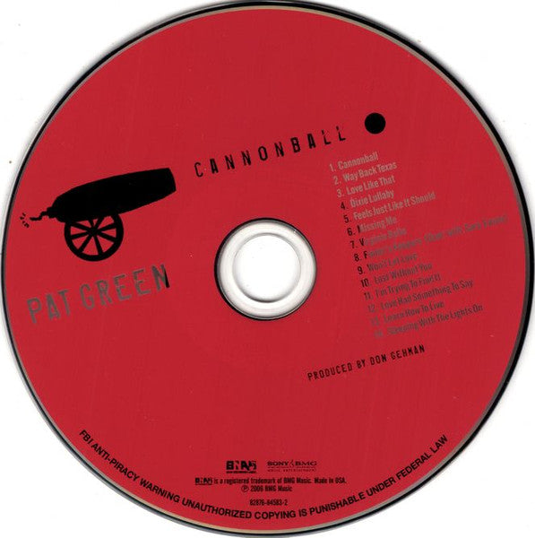 Pat Green (2) : Cannonball (CD, Album)