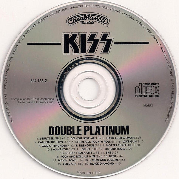 Kiss : Double Platinum (CD, Comp, RE, RP, PMD)