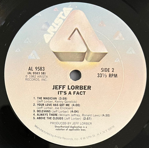 Jeff Lorber : It's A Fact (LP, Album, Pit)