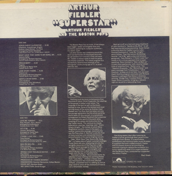 Arthur Fiedler And Boston Pops Orchestra : Arthur Fiedler Superstar (LP, Album, Club)