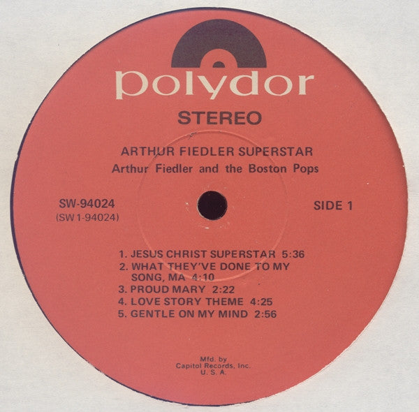 Arthur Fiedler And Boston Pops Orchestra : Arthur Fiedler Superstar (LP, Album, Club)