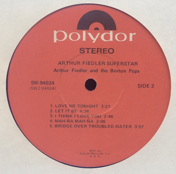 Arthur Fiedler And Boston Pops Orchestra : Arthur Fiedler Superstar (LP, Album, Club)