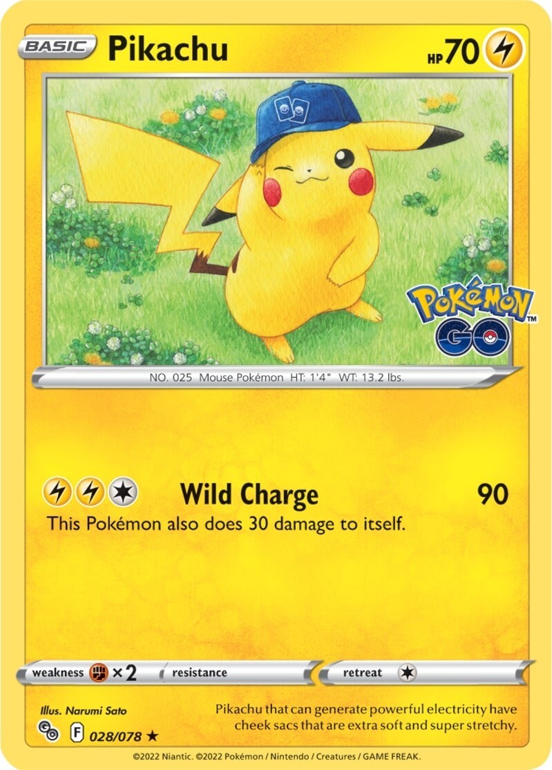 Pikachu (28) [PGO - 028/078] Pokemon Trading Card