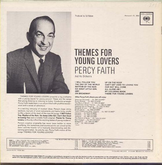 Percy Faith & His Orchestra : Themes For Young Lovers (LP, Album, Mono)