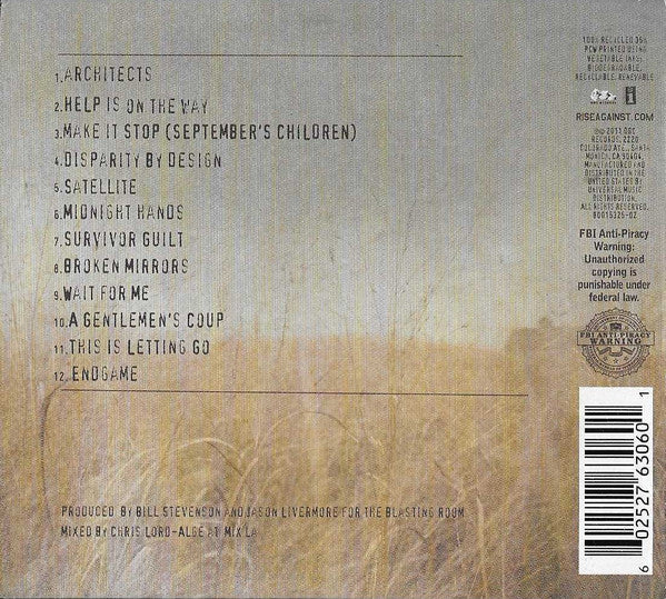 Rise Against : Endgame (CD, Album, Ltd, Dig)