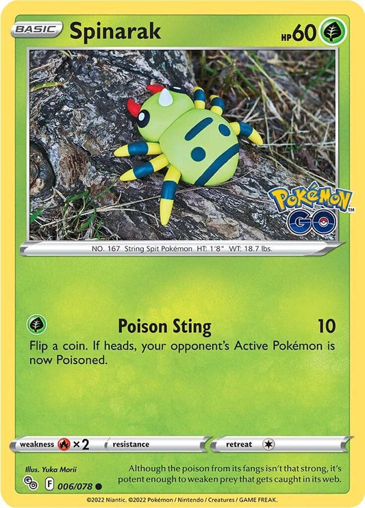 Spinarak [PGO - 006/078] Pokemon Trading Card