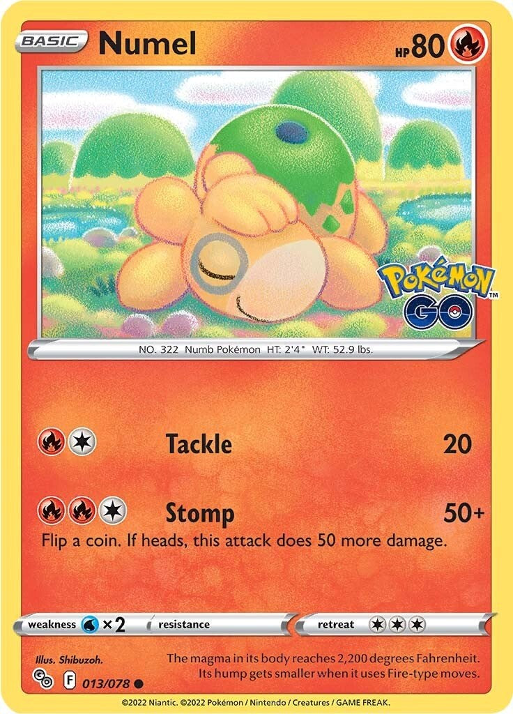 Numel [PGO - 013/078] Pokemon Trading Card