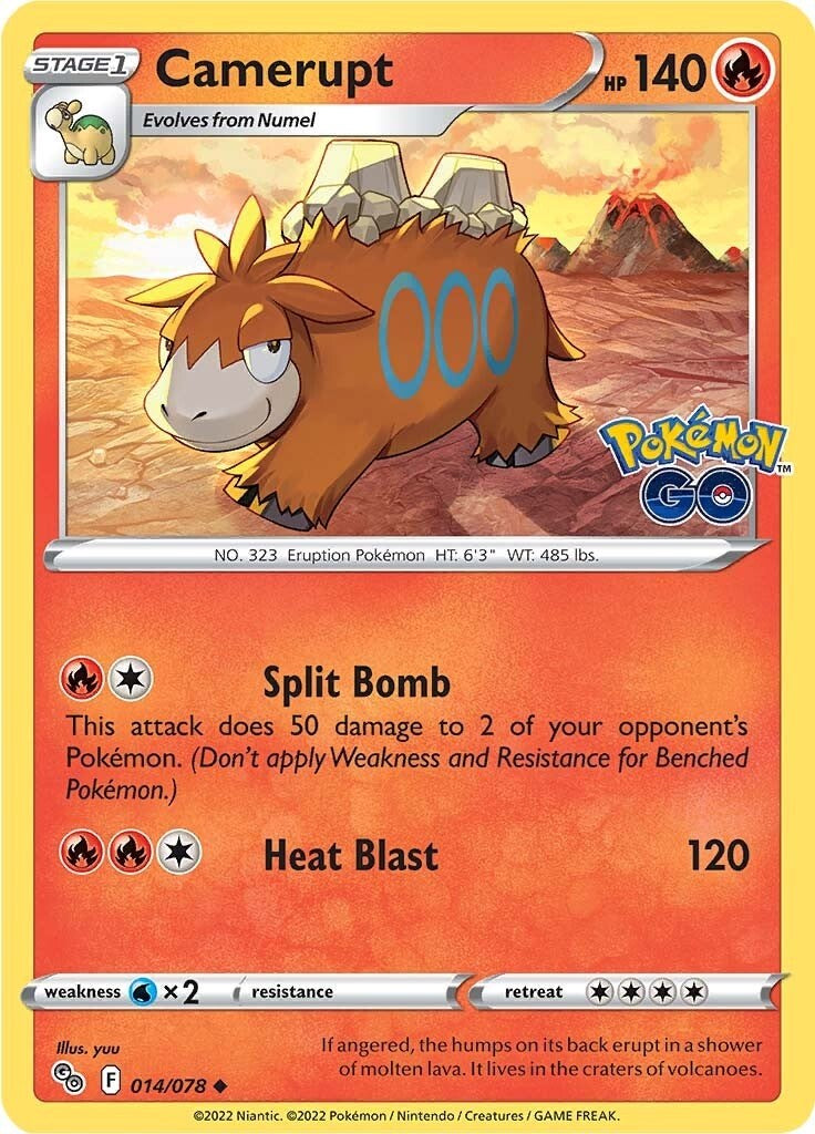 Camerupt [PGO - 014/078] Pokemon Trading Card